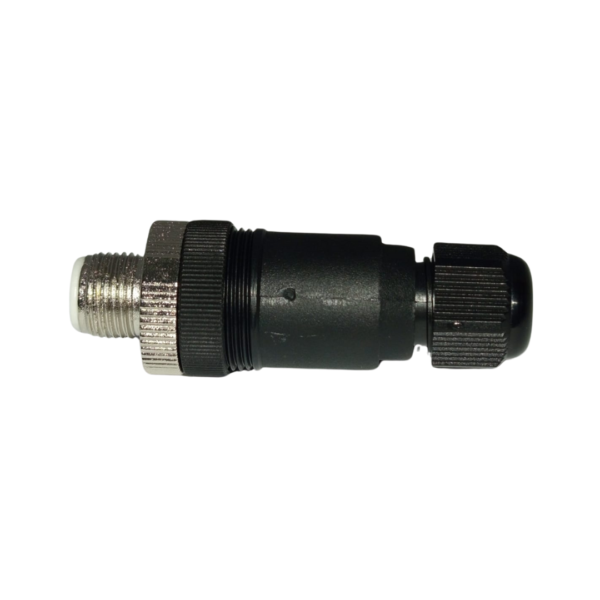 Conector Macho M12 4 Polos Recto Armable