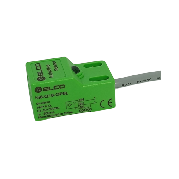 SENSOR INDUCTIVO ELCO NI8-Q18-OP6L 8MM RANGO PNP NO - Imagen 2